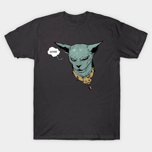 Lying Cat T-Shirt by blackproxima